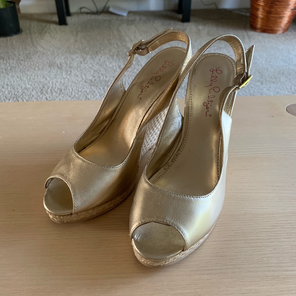 Lilly Pulitzer Kristin Wedge shoes, size 8